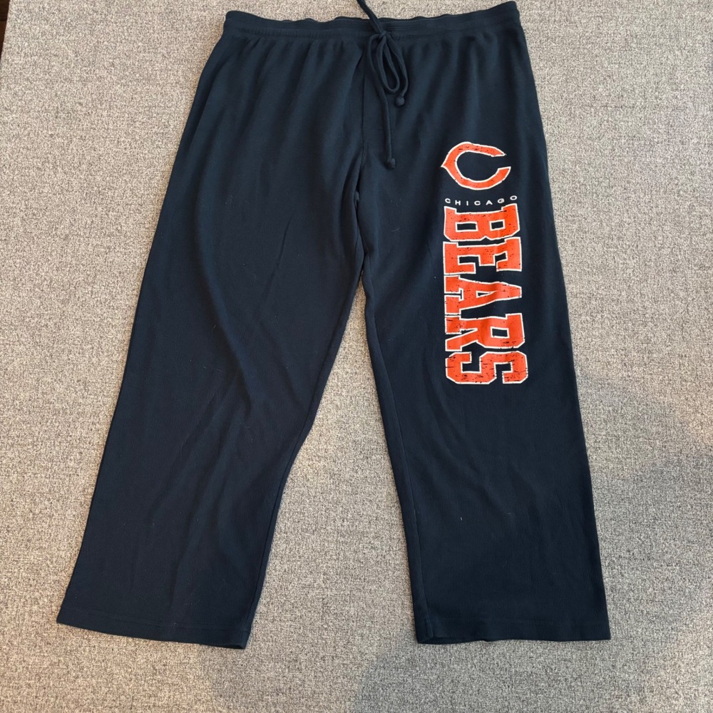 Chicago Bears Sleep Pants Mens 2XL Black NFL Football Graphic NFL Team Apparel